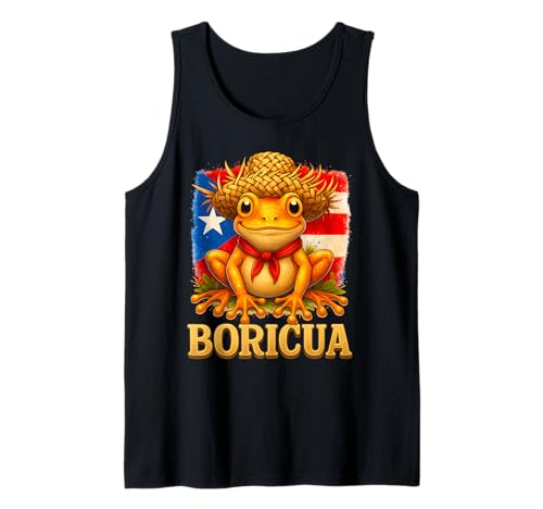 Boricua Coqui Frosch Taino Puerto Rico Puerto Rico Flagge Kinder Tank Top von Puerto Rican Hispanic Heritage Puerto Rico Apparel