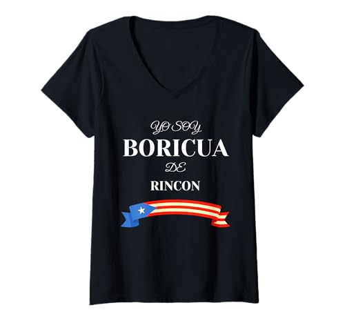 Damen Der puertorikanische Stolz Boricua De Rincon T-Shirt mit V-Ausschnitt von Puerto Rican Proud Boricua De Rincon