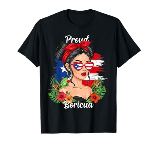 Boricua Boricua für Mädchen mit Blumenmuster aus Puerto Rico für Damen und Kleinkinder T-Shirt von Puerto Rico Boricua Jibaro Women Girls