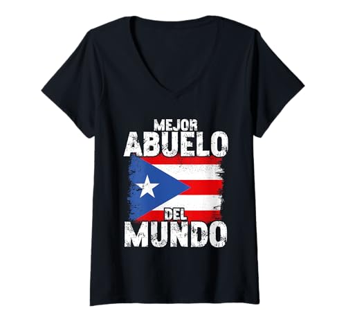 Damen Puerto Rico Mejor Abuelo Del Mundo Puerto Rico T-Shirt mit V-Ausschnitt Damen Puerto Rico Mejor Abuelo Del Mundo Puerto Rico T-Shirt mit V-Ausschnitt von Puerto Rico Grandfather Pride