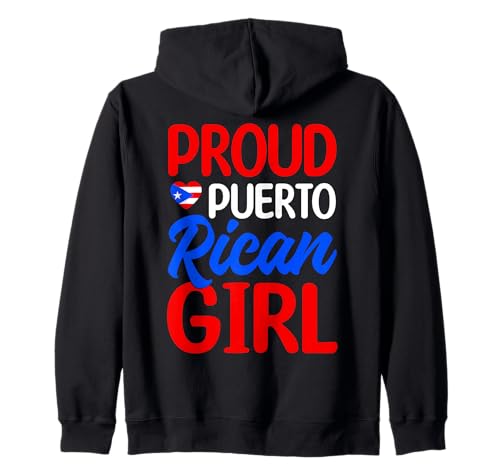 Stolzes puertoricanisches Mädchen Puerto Rico Pride Jugendflagge Kapuzenjacke von Puerto Rico Heritage Pride Collective