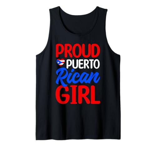 Stolzes puertoricanisches Mädchen Puerto Rico Pride Jugendflagge Tank Top von Puerto Rico Heritage Pride Collective