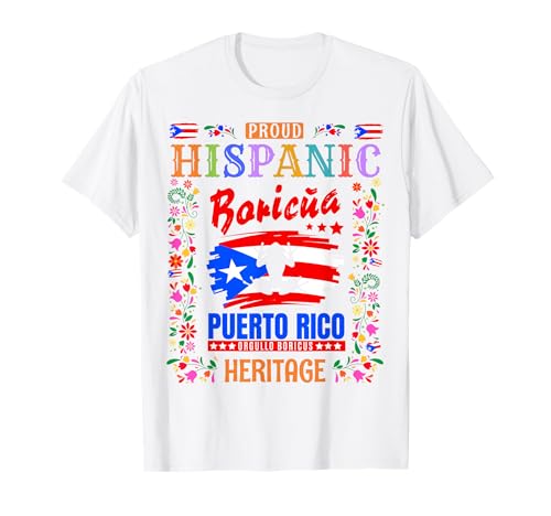 Puertoricanische Flagge, Heritage-Outfit-Idee für Kinder, Boricua-Flagge T-Shirt von Puerto Rico Hispanic Heritage Ideas For Toddlers