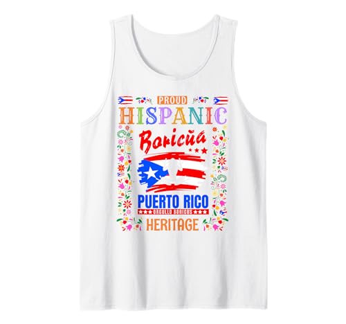 Puertoricanische Flagge, Heritage-Outfit-Idee für Kinder, Boricua-Flagge Tank Top von Puerto Rico Hispanic Heritage Ideas For Toddlers