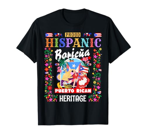 Puertoricanische Flagge, Heritage-Outfit-Idee für Kinder, Boricua-Flagge T-Shirt von Puerto Rico Hispanic Heritage Ideas For Women