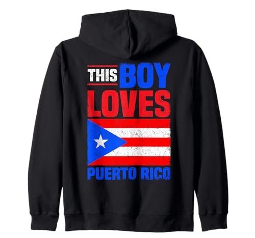 This Boy Loves Puerto Rico Flagge Kapuzenjacke von Puerto Rico Love Flag Edition Series