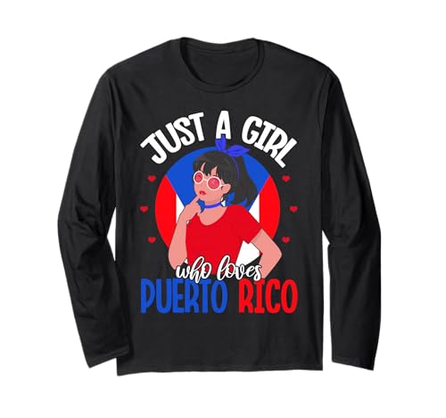 Nur EIN Mädchen, das Puerto Rico liebt Puerto Rico Pride Langarmshirt Nur EIN Mädchen, das Puerto Rico liebt Puerto Rico Pride Langarmshirt von Puerto Rico Pride Enthusiast