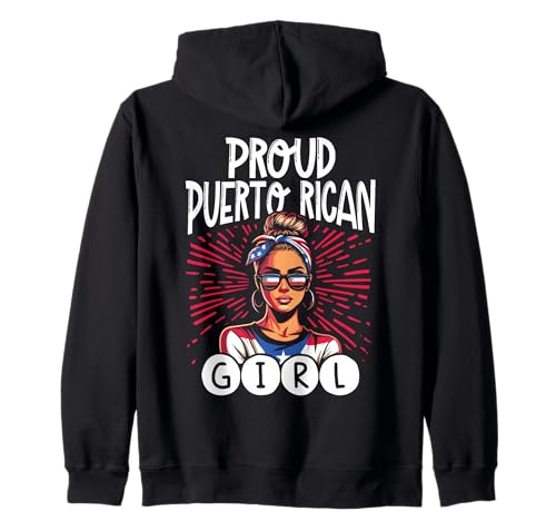 Puerto Rico Stolzes puertoricanisches Modestatement für Mädchen Kapuzenjacke Puerto Rico Stolzes puertoricanisches Modestatement für Mädchen Kapuzenjacke von Puerto Rico Pride Heritage Series