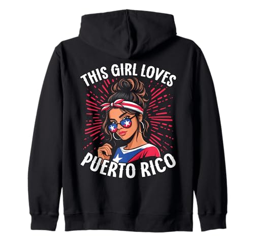 Dieses Mädchen liebt die Feier der Flaggenfarben von Puerto Rico Kapuzenjacke Dieses Mädchen liebt die Feier der Flaggenfarben von Puerto Rico Kapuzenjacke von Puerto Rico Vibes Fans Celebrate