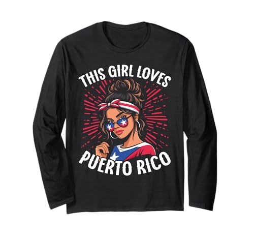 Dieses Mädchen liebt die Feier der Flaggenfarben von Puerto Rico Langarmshirt Dieses Mädchen liebt die Feier der Flaggenfarben von Puerto Rico Langarmshirt von Puerto Rico Vibes Fans Celebrate
