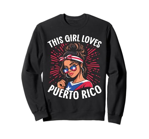 Dieses Mädchen liebt die Feier der Flaggenfarben von Puerto Rico Sweatshirt Dieses Mädchen liebt die Feier der Flaggenfarben von Puerto Rico Sweatshirt von Puerto Rico Vibes Fans Celebrate