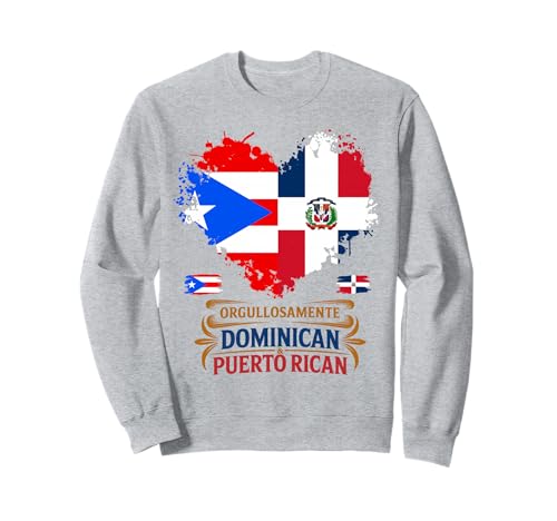 Dominikanische und puertoricanische Flagge Idee für Kinder Dominicano Sweatshirt von Puertorriqueña Dominicana Hispanic Ideas For Women