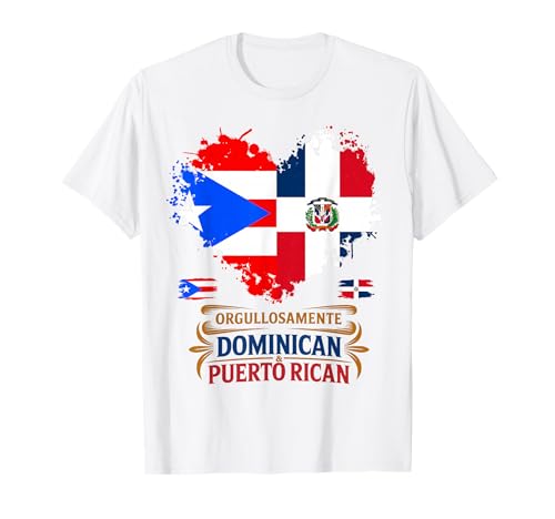 Dominikanische und puertoricanische Flagge Idee für Kinder Dominicano T-Shirt von Puertorriqueña Dominicana Hispanic Ideas For Women