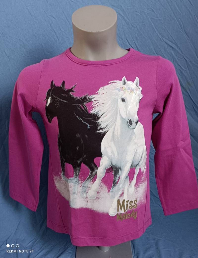 Püttmann Miss Melody Longsleeve in lila und rosa Mädchen Pferd von Püttmann