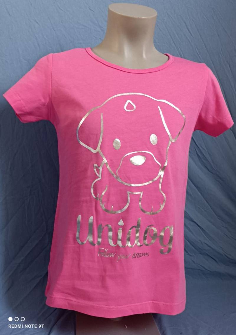 Püttmann Unidog T-Shirt in zwei Farben pink und weiß mit pink von Püttmann