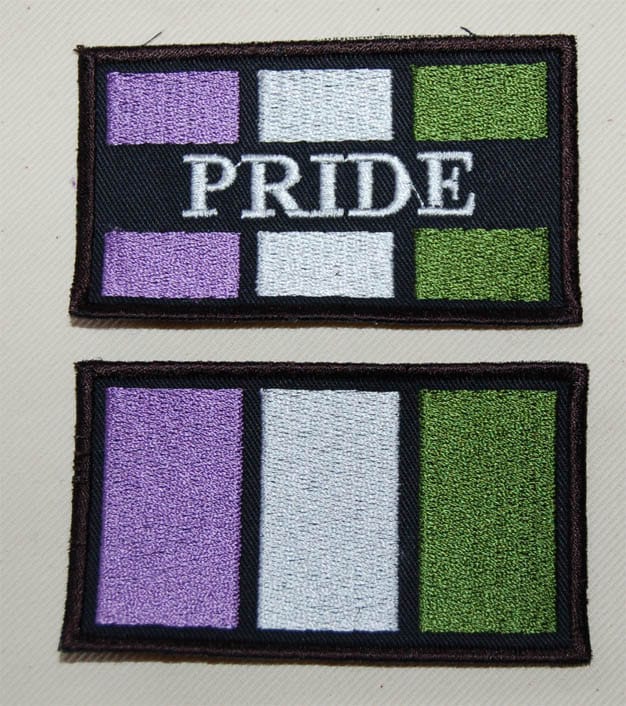 Genderqueer Pride Flagge Gestickter Aufnäher von PufferfishCreations