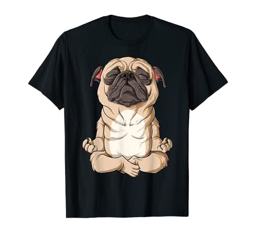 Mops Yoga Lustige Männer Frauen Namaste Spirituelle Meditation Chakra T-Shirt von Pug DU Clothing
