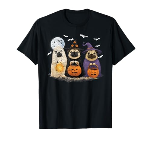 Herren Damen Mops Happy Halloween Hundeliebhaber T-Shirt Herren Damen Mops Happy Halloween Hundeliebhaber T-Shirt von Pug Dog Pumpkin Happy Halloween