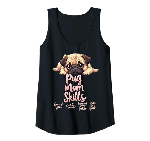 Damen Lustiger Mops Mama Hund Mops Mama Humor Zitat Tank Top von Pug Fun Designs