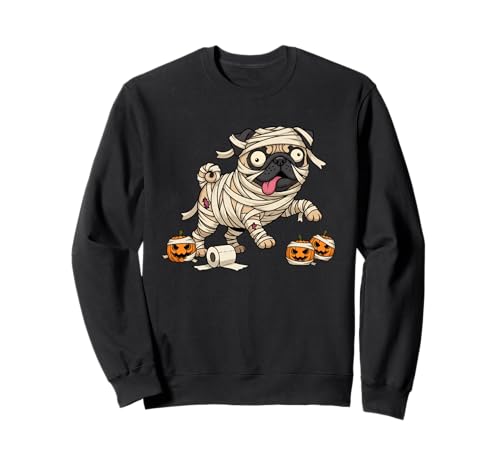 Lustiger Mops, Mama, Kürbis, Halloween, Kinder, Herren und Damen Sweatshirt von Pug Lovers Cute Halloween Outfits for Boy Girl