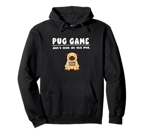 Lustiges Mops-Spiel Don't Look Game Over für Jungen Mädchen Kinder Pullover Hoodie von PugAxis1