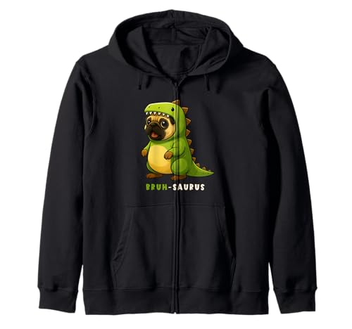Mops Dinosaurier Kostüm Trex Bruh Saurus Tierliebhaber Mama Papa Kapuzenjacke Mops Dinosaurier Kostüm Trex Bruh Saurus Tierliebhaber Mama Papa Kapuzenjacke von PugAxis1