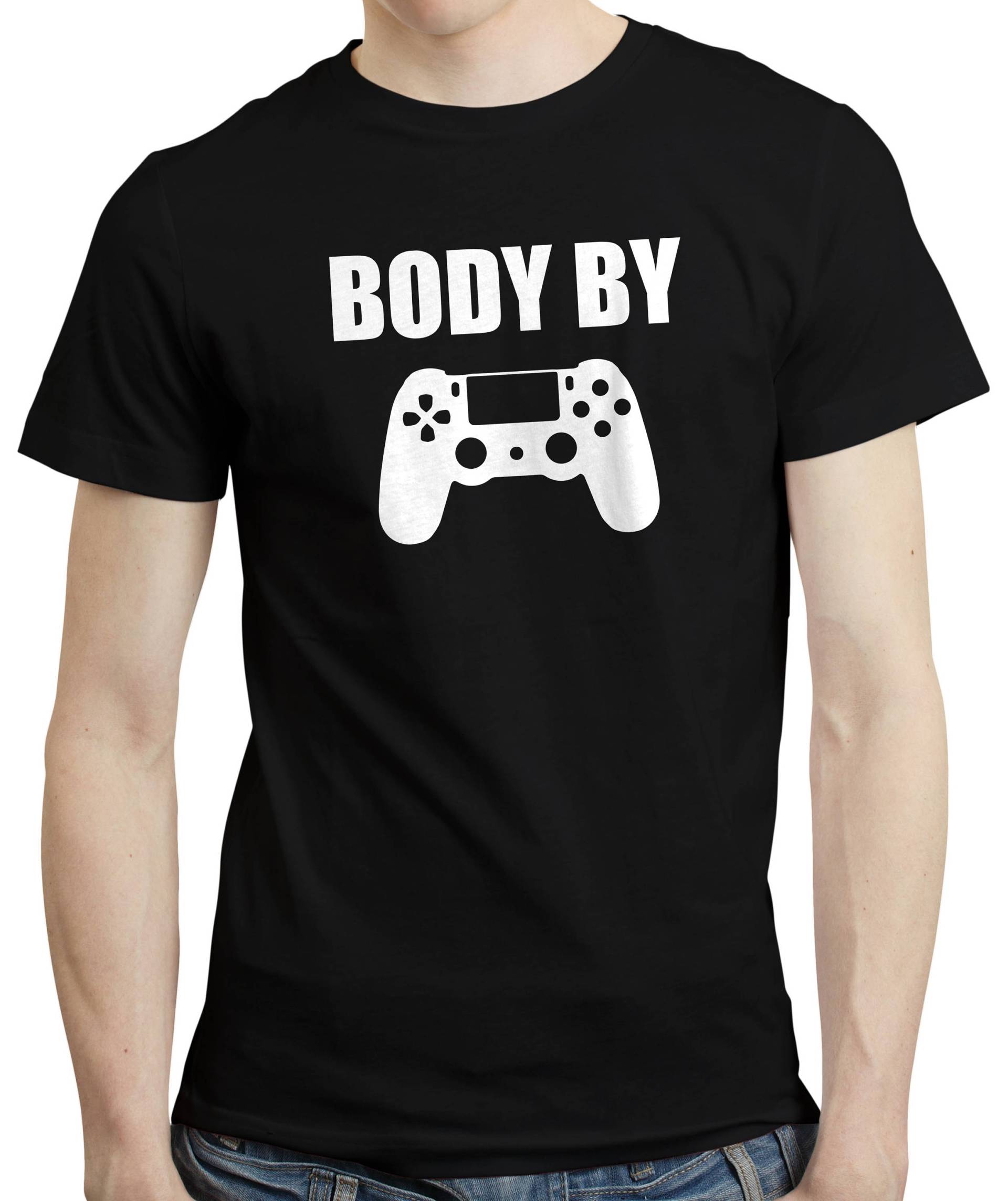Body By Gaming T-Shirt - Lustiges Gamer Geschenk von PugSwag
