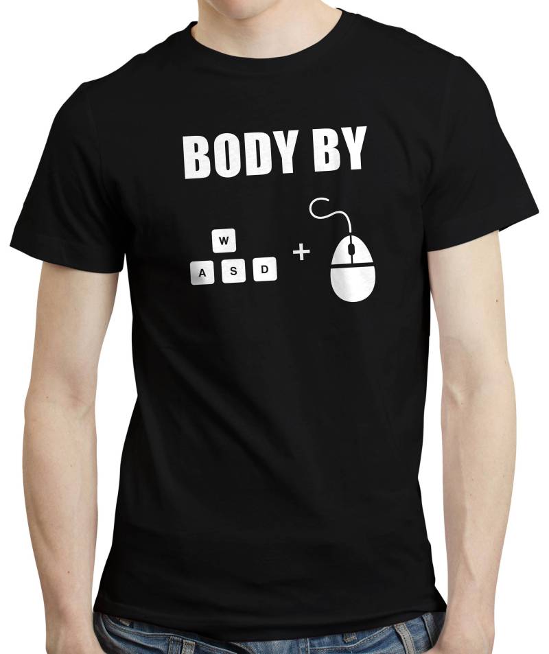 Body By Pc Gamer T-Shirt - Lustiges Geek Geschenk von PugSwag