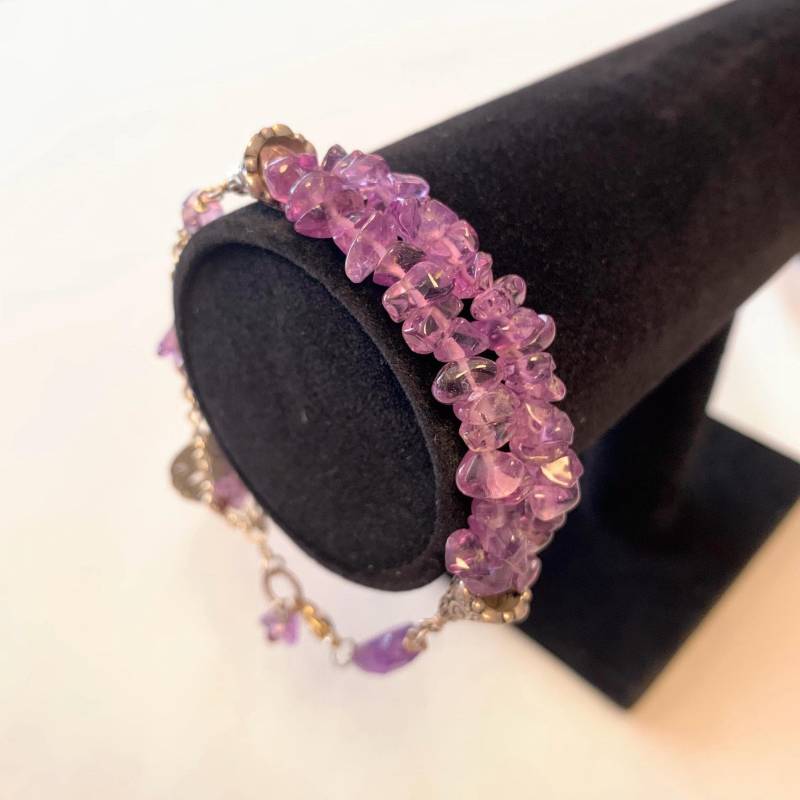 Amethyst Perlen Armband | Handgefertigter Schmuck Sanddollar Anhänger von PugetSoundShop