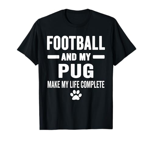 Football and My Pug Mama Shirt für Hundeliebhaber, Fußball, Mama, Sport T-Shirt Football and My Pug Mama Shirt für Hundeliebhaber, Fußball, Mama, Sport T-Shirt von Pugs Dog Lover Football Fan Gift Store
