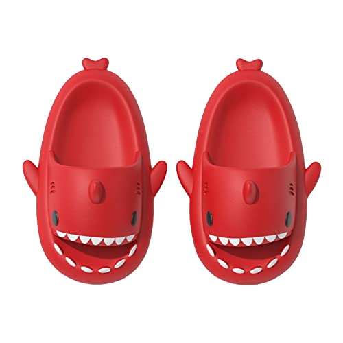 Puimentiua Damen Hai Hausschuhe,Shark Slides Slippers,Sharkis Schuhe,Haifisch Schlappen, Fisch Badelatschen(13- Rot,36-37 EU) von Puimentiua