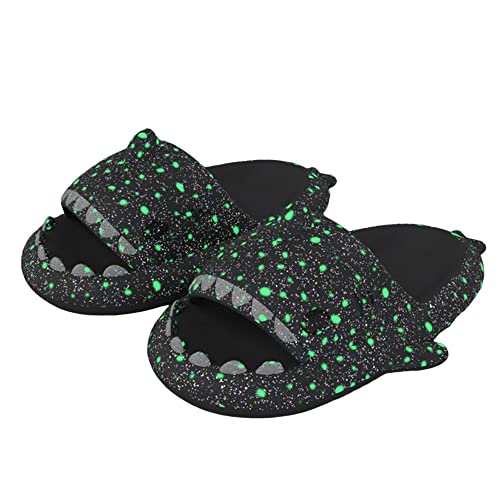 Puimentiua Fluoreszierende Hai Hausschuhe Schlappen,Shark Slippers Slides,Damen Sharky Schuhe,Herren Haifisch Badelatschen | 13- Fluoreszierendes Grau,44-45 EU von Puimentiua