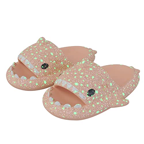 Puimentiua Fluoreszierende Hai Hausschuhe Schlappen,Shark Slippers Slides,Damen Sharky Schuhe,Herren Haifisch Badelatschen | 15- Fluoreszierendes Rosa,36-37 EU von Puimentiua