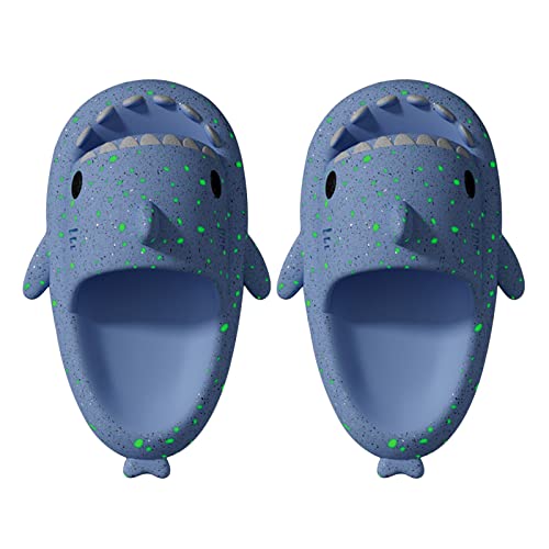 Puimentiua Fluoreszierende Hai Hausschuhe Schlappen,Shark Slippers Slides,Damen Sharky Schuhe,Herren Haifisch Badelatschen | 20- Fluoreszierendes Blau,36-37 EU von Puimentiua