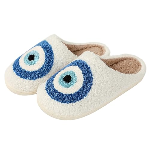 Puimentiua Weihnachts Hausschuhe Damen Plüsch, Winter Flauschige Warme Herren Pantoletten Slippers, Lustige Weihnachten Geschenke von Puimentiua