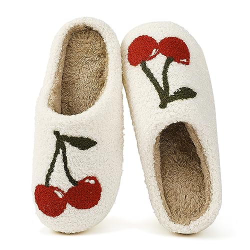 Puimentiua Weihnachts Hausschuhe Damen Plüsch, Winter Flauschige Warme Herren Pantoletten Slippers, Lustige Weihnachten Geschenke von Puimentiua