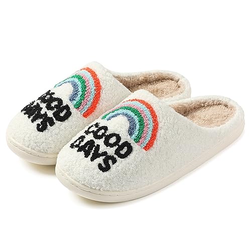 Puimentiua Hausschuhe Damen Plüsch Winter Flauschige Pantoletten Herren Cute Slippers for Indoor Outdoor von Puimentiua