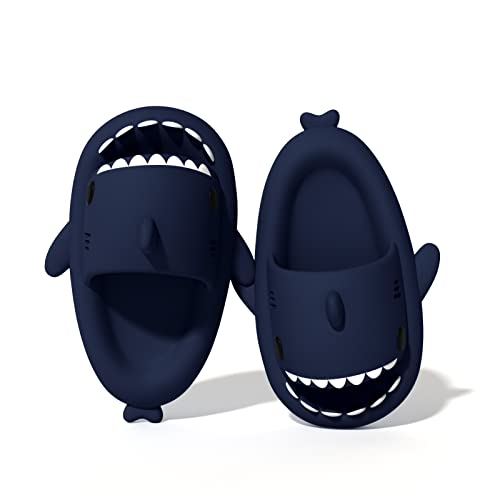 Puimentiua Shark Slides Cute Shark Slippers Lustige Hai Hausschuhe Herren Badelatchen Badeschuhe für Damen Sommer Strand Open Toe Slides Indoor Outdoor von Puimentiua