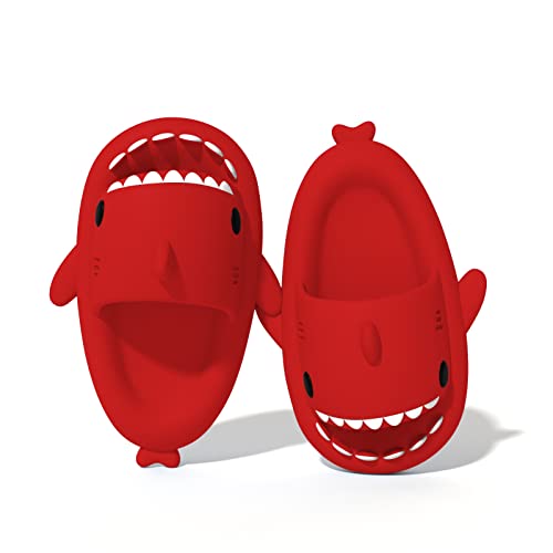 Puimentiua Shark Slides Cute Shark Slippers Lustige Hai Hausschuhe Herren Badelatchen Badeschuhe für Damen Sommer Strand Open Toe Slides Indoor Outdoor von Puimentiua