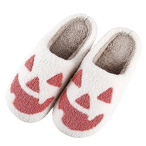 Puimentiua Weihnachts Hausschuhe Damen Plüsch, Winter Flauschige Warme Herren Pantoletten Slippers, Lustige Weihnachten Geschenke von Puimentiua