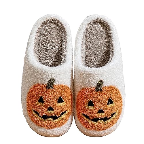 Puimentiua Weihnachts Hausschuhe Damen Plüsch, Winter Flauschige Warme Herren Pantoletten Slippers, Lustige Weihnachten Geschenke von Puimentiua