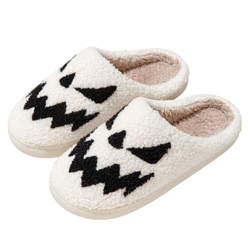 Puimentiua Weihnachts Hausschuhe Damen Plüsch, Winter Flauschige Warme Herren Pantoletten Slippers, Lustige Weihnachten Geschenke von Puimentiua