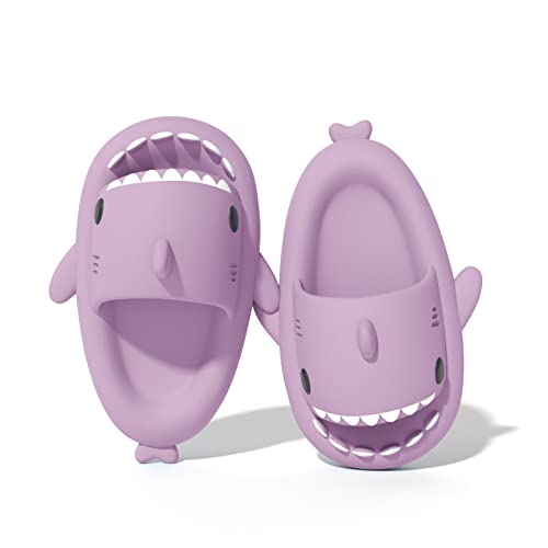 Puimentiua Shark Slides Cute Shark Slippers Lustige Hai Hausschuhe Herren Badelatchen Badeschuhe für Damen Sommer Strand Open Toe Slides Indoor Outdoor von Puimentiua