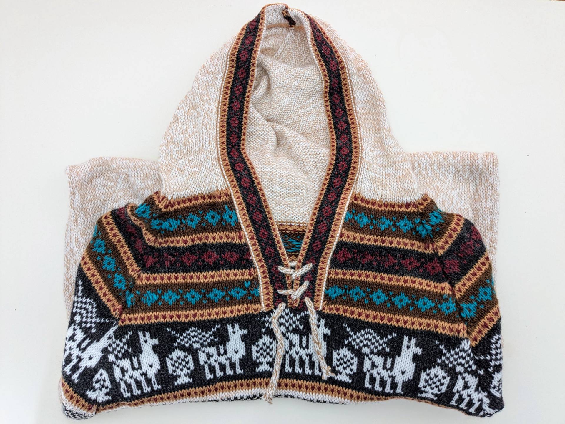 Hoodie Aus Alpaka Wolle | Strick Pullover| Kaputzenpullover Inka Herbst Winter Strickpullover Unisex - Helle Cremefarbe Hoodie Aus Alpaka Wolle | Strick Pullover| Kaputzenpullover Inka Herbst Winter Strickpullover Unisex - Helle Cremefarbe von PukaFolklore