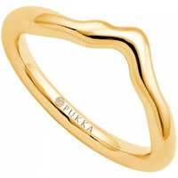 Pukka Berlin Ring - Nimbus Metal Chevron Ring - Gr. 58 - in Gold - für Damen von Pukka Berlin