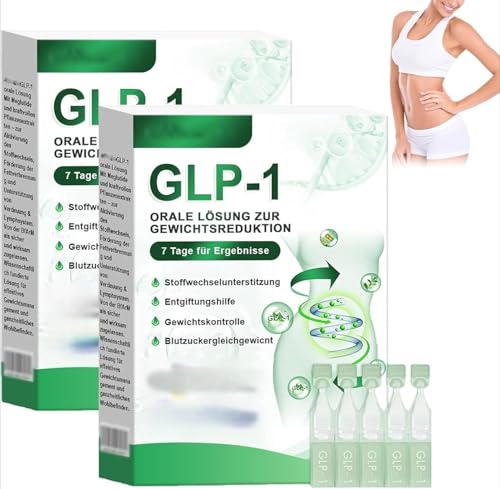 GLP-1 Orale Lósung, GLP-1 Orale Flüssigkeit, GLP-1 Tropfen, Peptid Komplex Serum, Natürliche Pflanzlichen Extrakten, für Frauen & Männer (2PCS) von Pukmqu