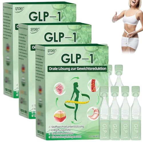 STDEI GLP-1 Orale Lösung, STDEI GLP-1 Orale Flüssigkeit, STDEI GLP1 Tropfen, Natural GLP1 Orale Lösung für Frauen & Männer (3PCS) von Pukmqu