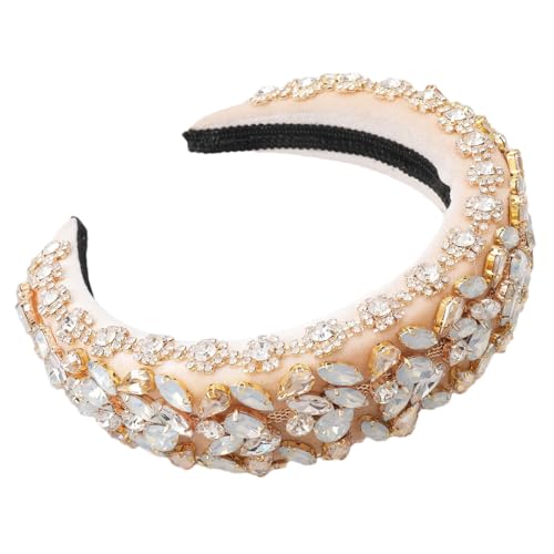 Damen-Strass-Haarbänder, modisch, trendig, für Party, breites Kopfstück, 1 Haki Damen-Strass-Haarbänder, modisch, trendig, für Party, breites Kopfstück, 1 Haki von Pulcykp