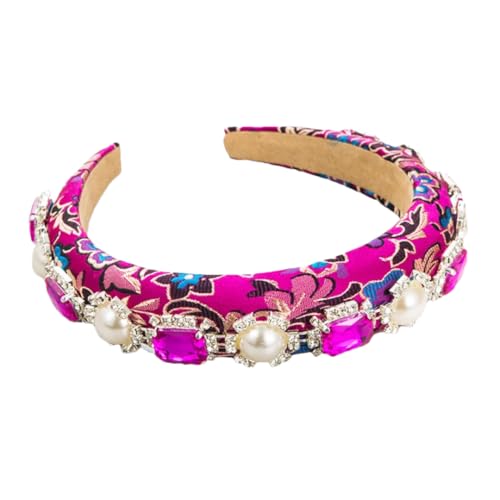 Fg586 Fg586-Rosy Damen-Haarband mit Schwamm-Strasssteinen von Pulcykp