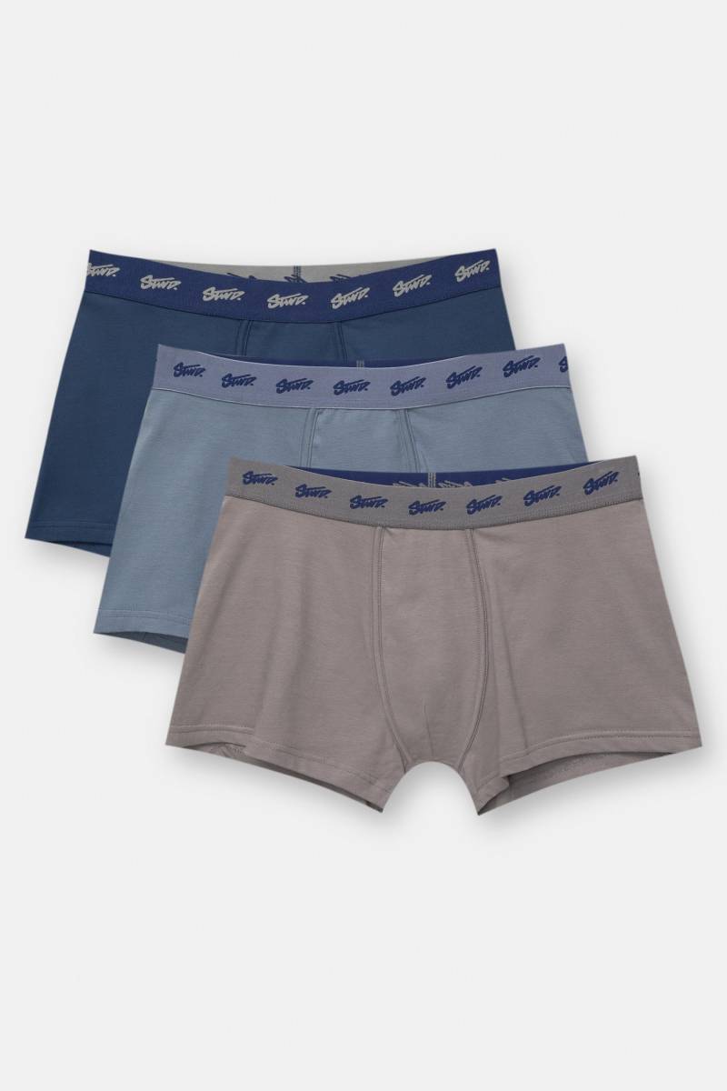 3er-Pack Boxershorts Mit Blauem Stwd-Logo von Pull&Bear